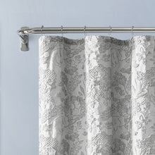 Load image into Gallery viewer, Dainty Home Anais Heavy Sculpted Jacquard Floral Textured Polyester Fabric Shower Curtain, 72" x 72"
