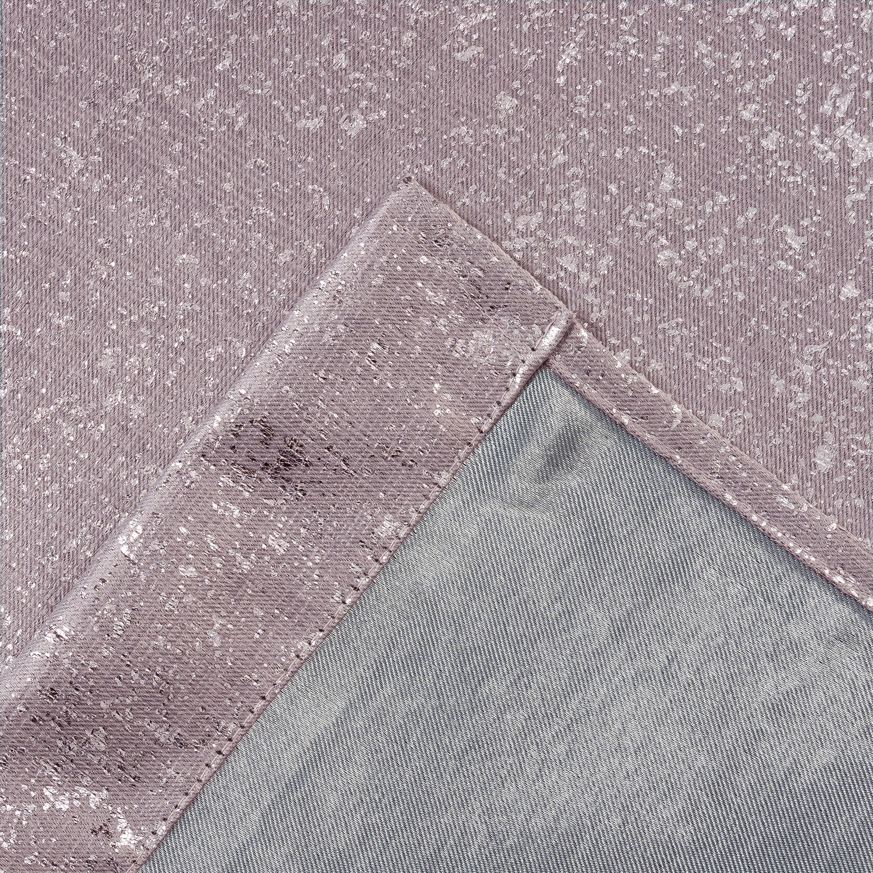 Close-up of pink textured blackout curtain panel