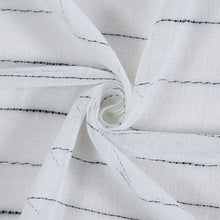 Load image into Gallery viewer, Dainty Home Lisa 3D Linen Textured Weaved Linen Look Striped Designed Fabric Shower Curtain