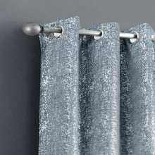 Load image into Gallery viewer, Dainty Home Artistic 3D Lurex Textured Thermal Insulated Blackout Grommet Panel Pair