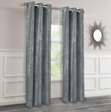 Load image into Gallery viewer, Dainty Home Artistic 3D Lurex Textured Thermal Insulated Blackout Grommet Panel Pair