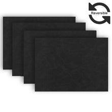 Load image into Gallery viewer, Dainty Home Sorento Faux Leather Reversible 2 Pattern 12" x 18" Rectangular Placemat Set Of 4