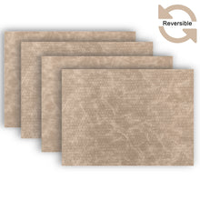 Load image into Gallery viewer, Dainty Home Sorento Faux Leather Reversible 2 Pattern 12" x 18" Rectangular Placemat Set Of 4