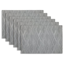 Load image into Gallery viewer, Dainty Home Diamond Woven Textilene Crossweave With Diamond Woven Design Reversible 12" x 18" Rectangular Placemats
