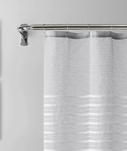 Load image into Gallery viewer, Dainty Home Daniella 3D Solid Linen Look Textured Striped 3D Chenille Designed Fabric Shower Curtain