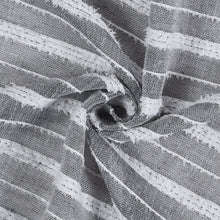 Load image into Gallery viewer, Dainty Home Daniella 3D Solid Linen Look Textured Striped 3D Chenille Designed Fabric Shower Curtain