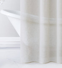 Load image into Gallery viewer, Dainty Home Daniella 3D Solid Linen Look Textured Striped 3D Chenille Designed Fabric Shower Curtain