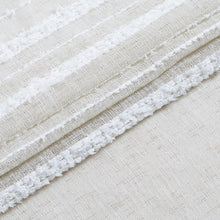 Load image into Gallery viewer, Dainty Home Daniella 3D Solid Linen Look Textured Striped 3D Chenille Designed Fabric Shower Curtain