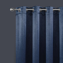 Load image into Gallery viewer, Dainty Home Brookville Textured 100% Blackout Luxurious Metallic Sheen Thermal Insulated Grommet Single Panel