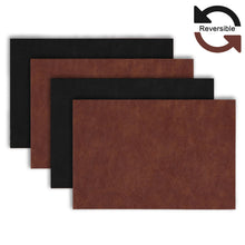 Load image into Gallery viewer, Dainty Home Florence Faux Leather Reversible 2 Color 12" x 18" Rectangular Placemat Set