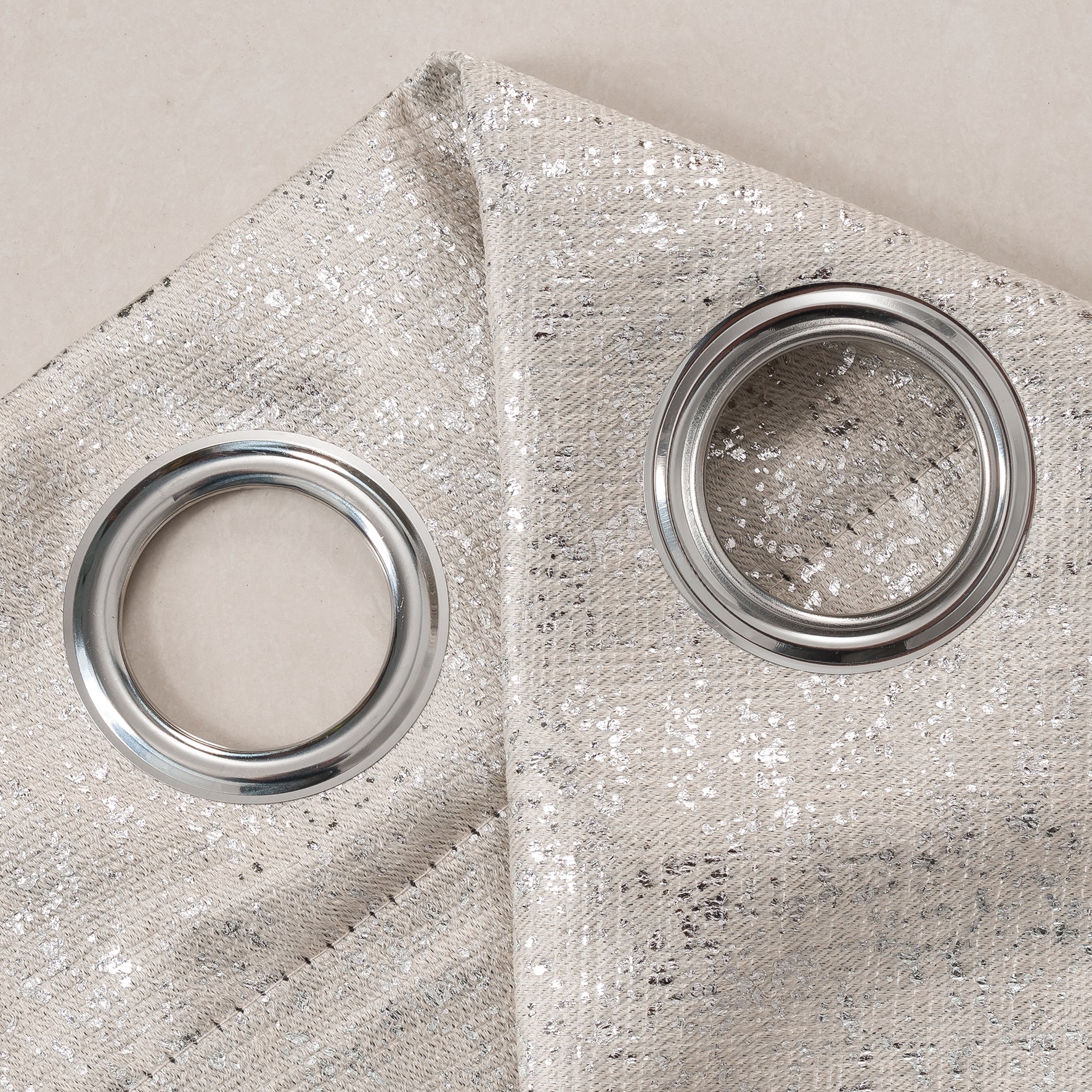 Dainty Home Artistic 3D Lurex Textured Thermal Insulated Blackout Grommet Panel Pair