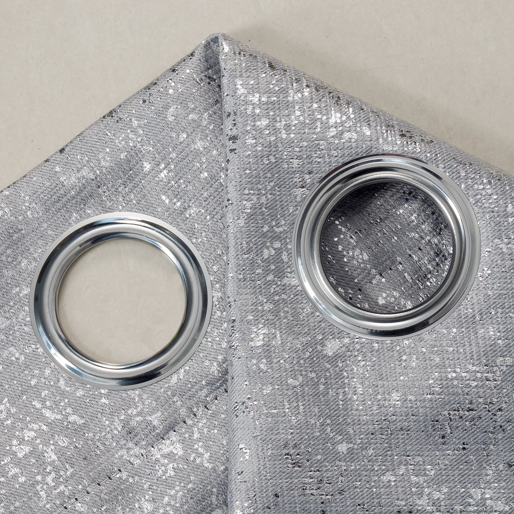 Dainty Home Artistic 3D Lurex Textured Thermal Insulated Blackout Grommet Panel Pair