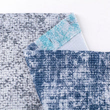 Load image into Gallery viewer, Dainty Home Printed Waffle 3D Textured Waffle Weave Textured Squares Designed Fabric Shower Curtain