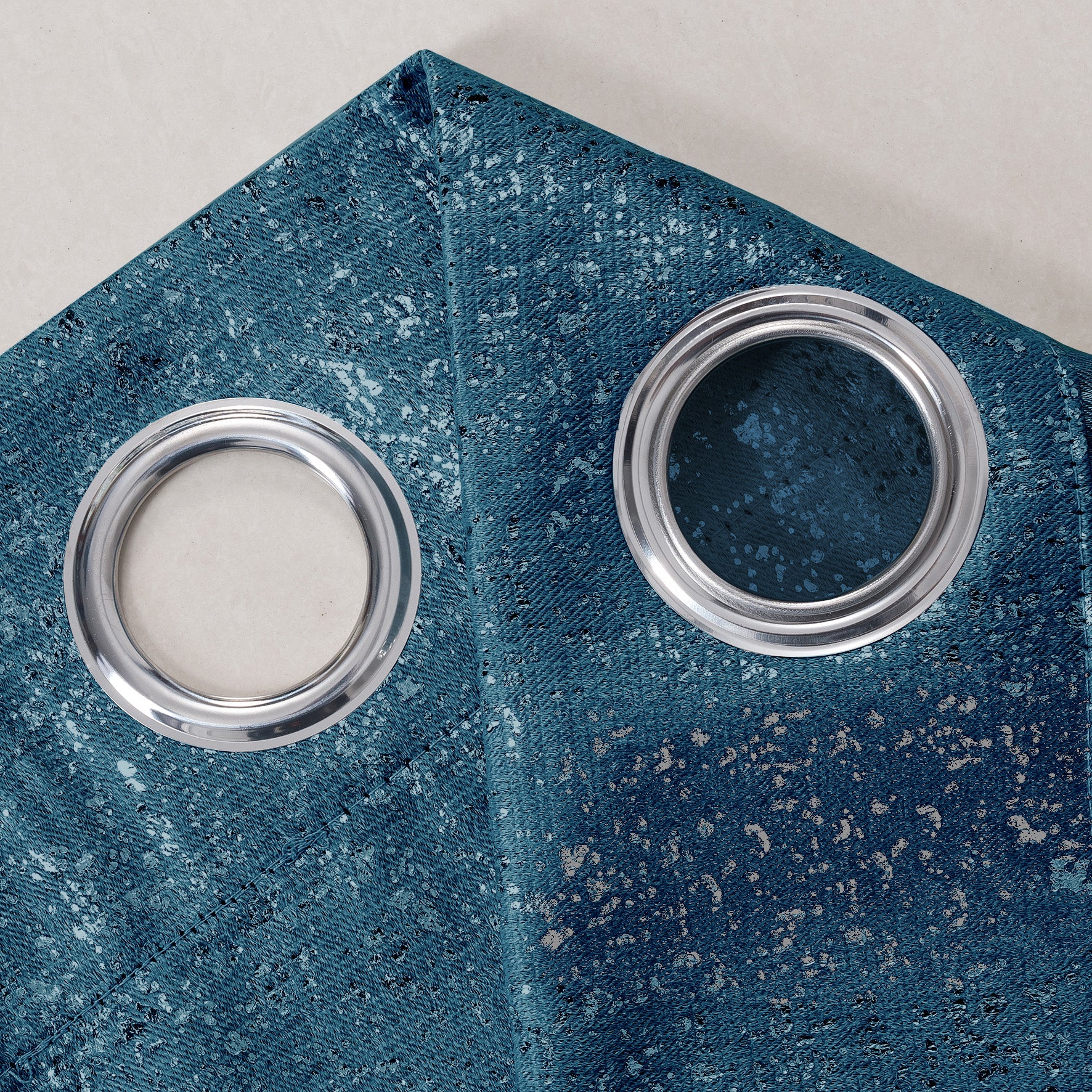 Dainty Home Artistic 3D Lurex Textured Thermal Insulated Blackout Grommet Panel Pair