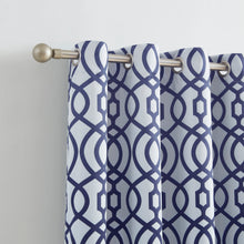 Load image into Gallery viewer, Dainty Home Trellis Printed 3D Designed Blackout Thermal Insulated Grommet Single Panel
