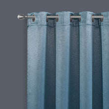 Load image into Gallery viewer, Dainty Home Brookville Textured 100% Blackout Luxurious Metallic Sheen Thermal Insulated Grommet Single Panel