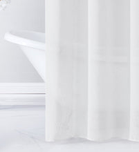 Load image into Gallery viewer, Dainty Home Daniella 3D Solid Linen Look Textured Striped 3D Chenille Designed Fabric Shower Curtain