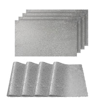 Load image into Gallery viewer, Dainty Home Lacey Woven Metallic Lace Crossweave With Metallic Lace Pattern Reversible 12" x 18" Rectangular Placemats