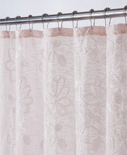 Load image into Gallery viewer, Dainty Home Rita 3D Linen Look Textured Floral 3D Chenille Designed Fabric Shower Curtain