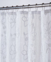Load image into Gallery viewer, Dainty Home Rita 3D Linen Look Textured Floral 3D Chenille Designed Fabric Shower Curtain