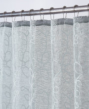 Load image into Gallery viewer, Dainty Home Rita 3D Linen Look Textured Floral 3D Chenille Designed Fabric Shower Curtain
