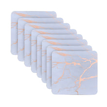 Load image into Gallery viewer, Dainty Home Marble Cork Foil Printed Marble Granite Designed Thick Cork Textured 4" x 4" Square Coasters