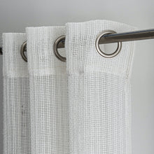 Load image into Gallery viewer, Dainty Home Krystal 3D Mesh Textured Threaded Lurex Designed Sheer Grommet Panel Pair