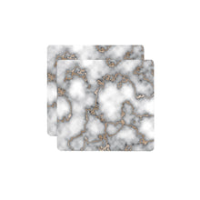 Load image into Gallery viewer, Dainty Home Marble Cork Foil Printed Marble Granite Designed Thick Cork Textured 15" x 15" Square Placemats
