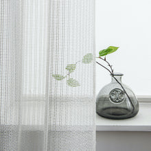 Load image into Gallery viewer, Dainty Home Krystal 3D Mesh Textured Threaded Lurex Designed Sheer Grommet Panel Pair