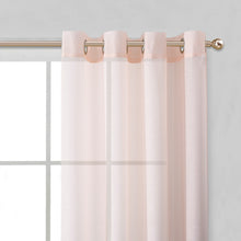 Load image into Gallery viewer, Dainty Home Malibu Solid Airy & Breathable Semi-Sheer Light Filtering Extra Wide Grommet Panel Pair