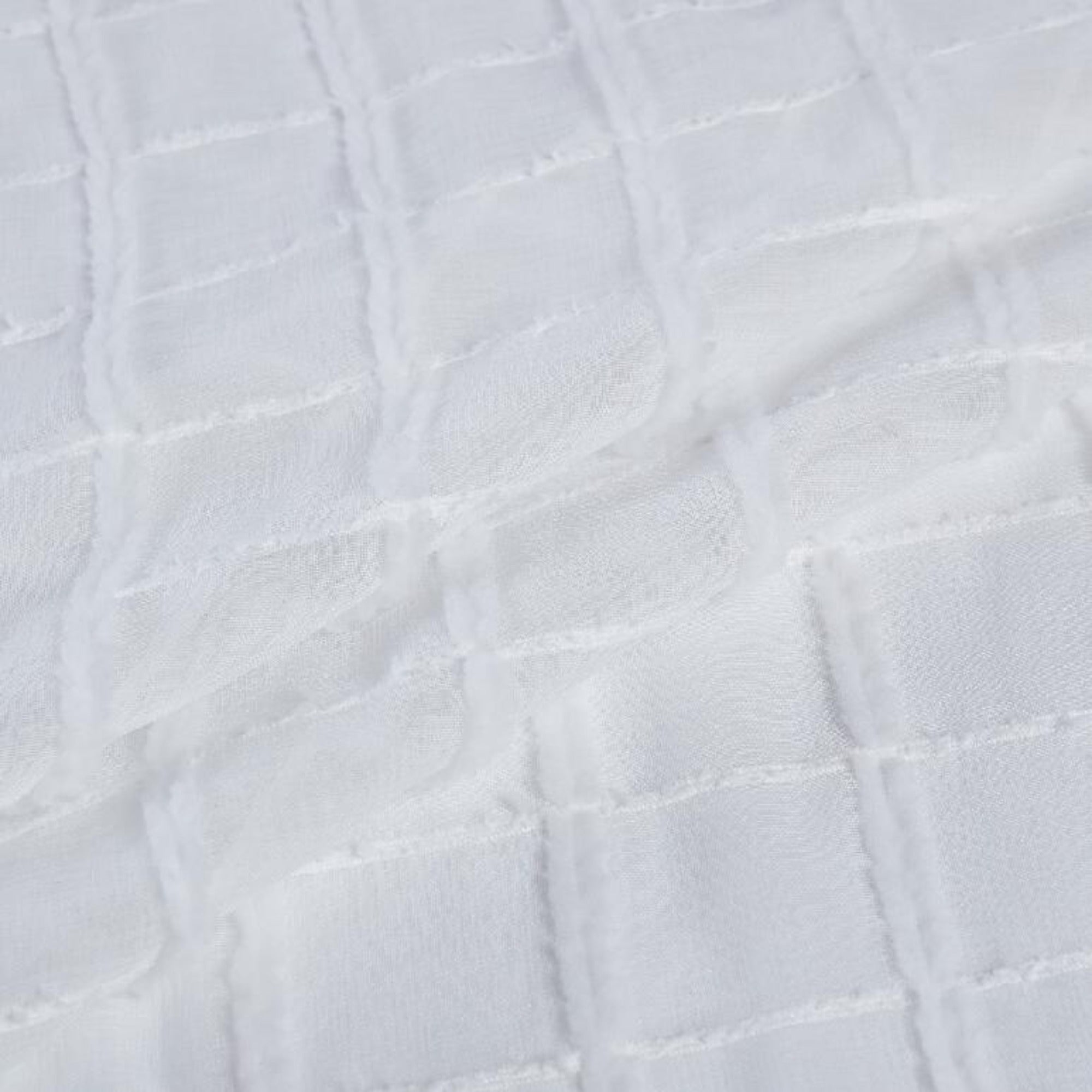 Dainty Home Kelly Boho 3D Chenille Embroidered Geometric Pattern Linen Look Light Filtering Grommet Panel Pair