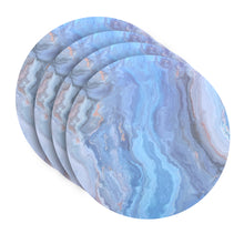 Load image into Gallery viewer, Dainty Home Marble Cork Foil Printed Marble Granite Designed Thick Cork Textured 15" x 15" Round Placemats