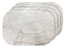 Load image into Gallery viewer, Dainty Home Marble Cork Foil Printed Marble Granite Designed Thick Cork Textured 12&quot; x 18&quot; Oval Placemats
