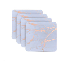 Load image into Gallery viewer, Dainty Home Marble Cork Foil Printed Marble Granite Designed Thick Cork Textured 4" x 4" Square Coasters