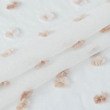 Load image into Gallery viewer, Dainty Home Oliana Modern 3D Linen-Look Shower Curtain With 3D Ombre Cotton Like Puffs