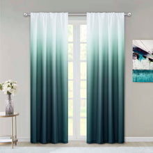 Load image into Gallery viewer, Dainty Home Shades Gradient Ombre Design Heavy Room Darkening Rod Pocket Panel Pair