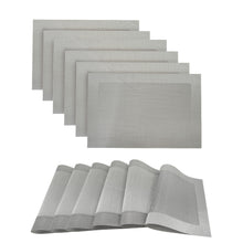 Load image into Gallery viewer, Dainty Home Santa Monica Woven Textilene Crossweave With Solid Geometric Pattern Reversible 13" x 19" Rectangular Placemats