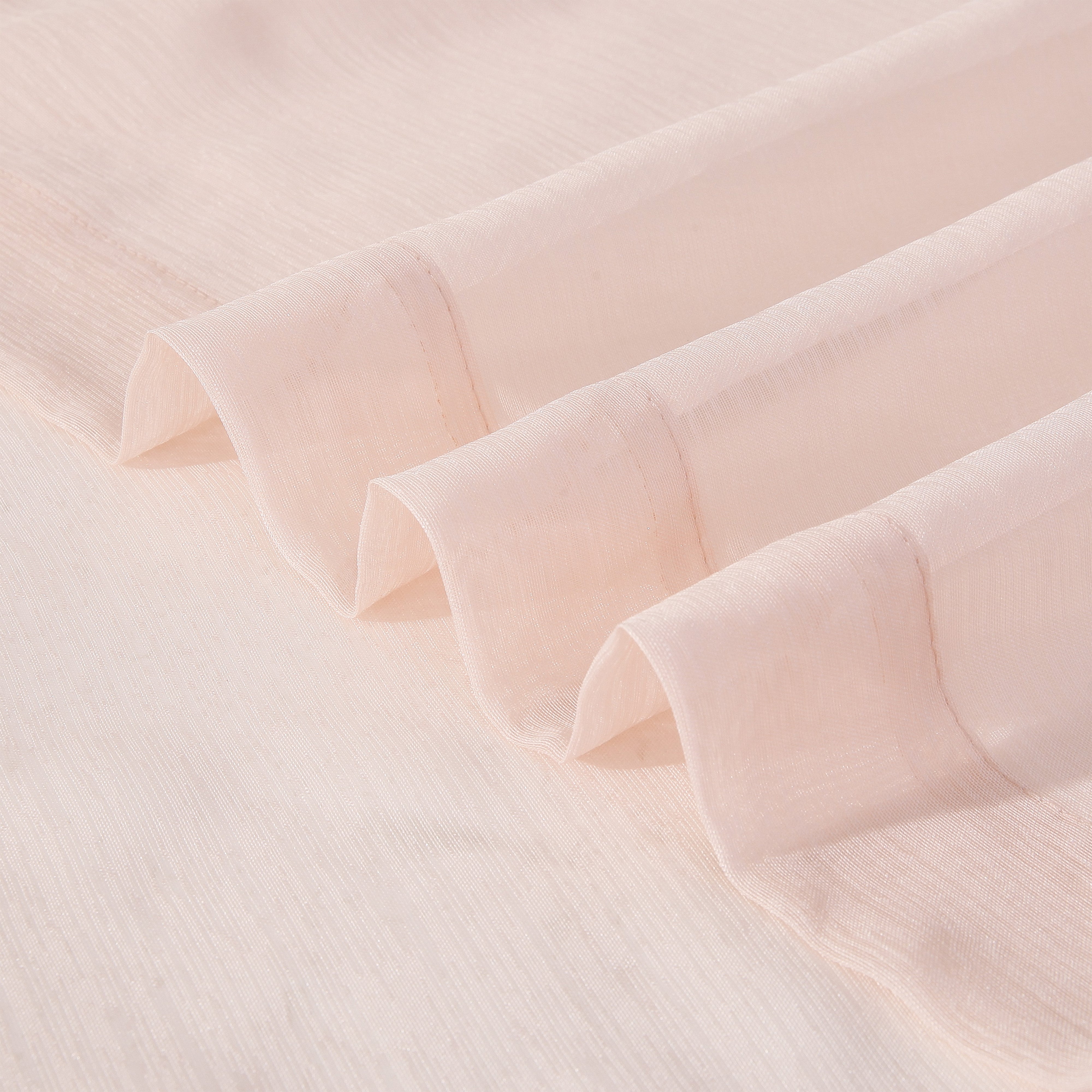 Dainty Home Malibu Solid Airy & Breathable Semi-Sheer Light Filtering Extra Wide Grommet Panel Pair