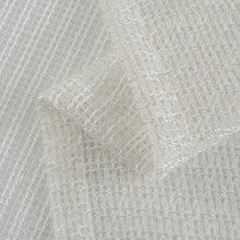Load image into Gallery viewer, Dainty Home Krystal 3D Mesh Textured Threaded Lurex Designed Sheer Grommet Panel Pair