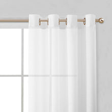 Load image into Gallery viewer, Dainty Home Malibu Solid Airy & Breathable Semi-Sheer Light Filtering Extra Wide Grommet Set Of 4 Window Panels