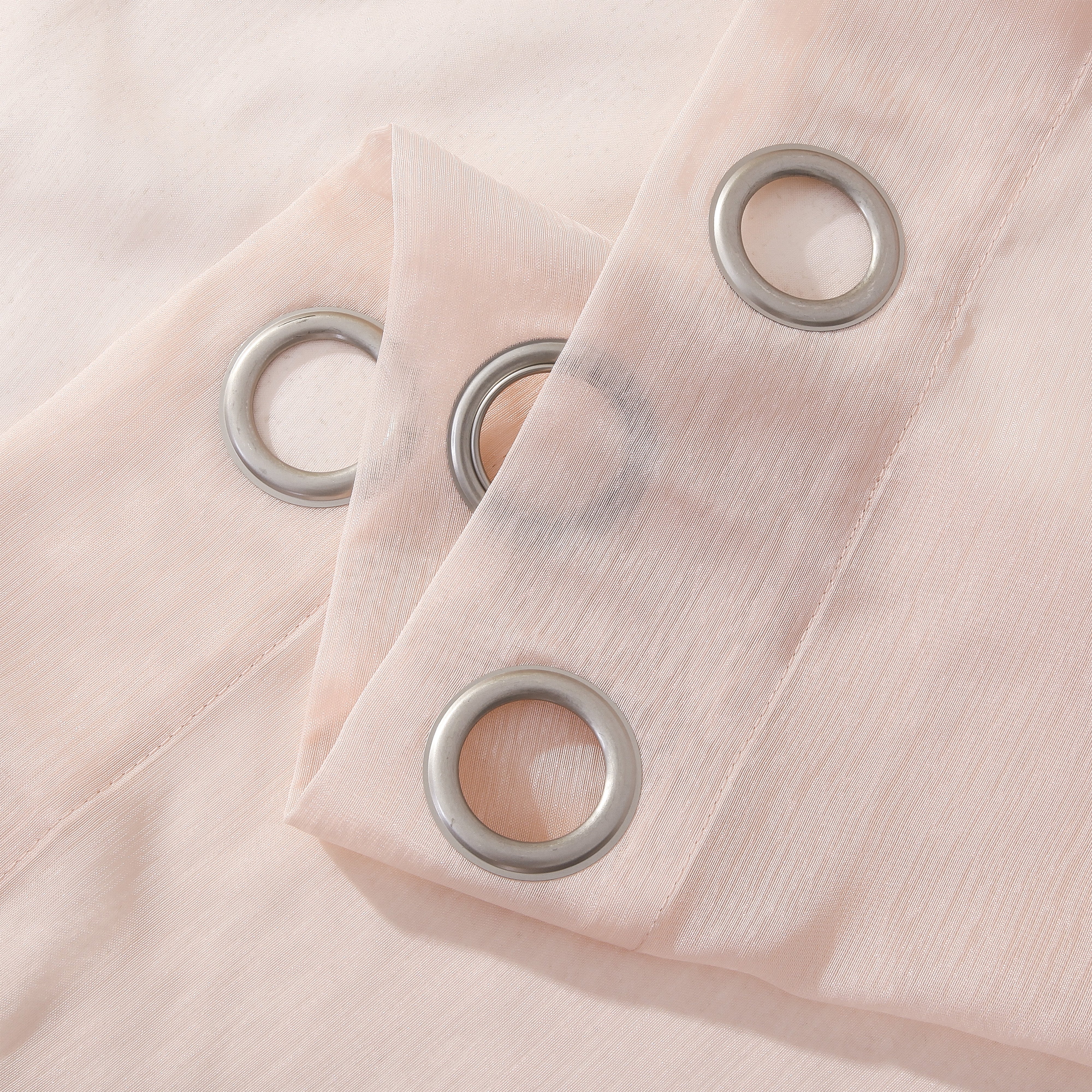 Dainty Home Malibu Solid Airy & Breathable Semi-Sheer Light Filtering Extra Wide Grommet Panel Pair