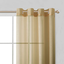 Load image into Gallery viewer, Dainty Home Malibu Solid Airy & Breathable Semi-Sheer Light Filtering Extra Wide Grommet Panel Pair