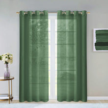 Load image into Gallery viewer, Dainty Home Malibu Solid Airy & Breathable Semi-Sheer Light Filtering Extra Wide Grommet Panel Pair