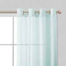 Load image into Gallery viewer, Dainty Home Malibu Solid Airy & Breathable Semi-Sheer Light Filtering Extra Wide Grommet Panel Pair
