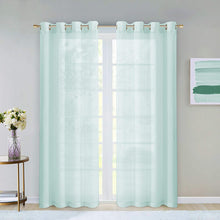 Load image into Gallery viewer, Dainty Home Malibu Solid Airy & Breathable Semi-Sheer Light Filtering Extra Wide Grommet Panel Pair