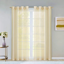 Load image into Gallery viewer, Dainty Home Malibu Solid Airy & Breathable Semi-Sheer Light Filtering Extra Wide Grommet Panel Pair