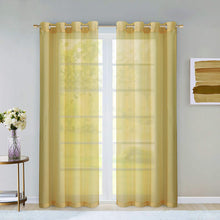 Load image into Gallery viewer, Dainty Home Malibu Solid Airy & Breathable Semi-Sheer Light Filtering Extra Wide Grommet Panel Pair