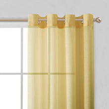 Load image into Gallery viewer, Dainty Home Malibu Solid Airy & Breathable Semi-Sheer Light Filtering Extra Wide Grommet Panel Pair