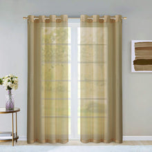 Load image into Gallery viewer, Dainty Home Malibu Solid Airy & Breathable Semi-Sheer Light Filtering Extra Wide Grommet Panel Pair