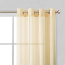 Load image into Gallery viewer, Dainty Home Malibu Solid Airy & Breathable Semi-Sheer Light Filtering Extra Wide Grommet Panel Pair